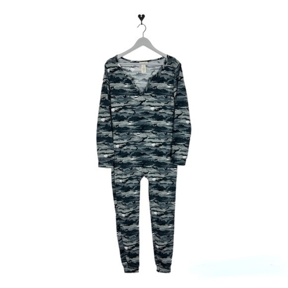 Halloween Shosho One Piece Pajamas‎ Sleepwear Bats Spooky Womens Large Stretch